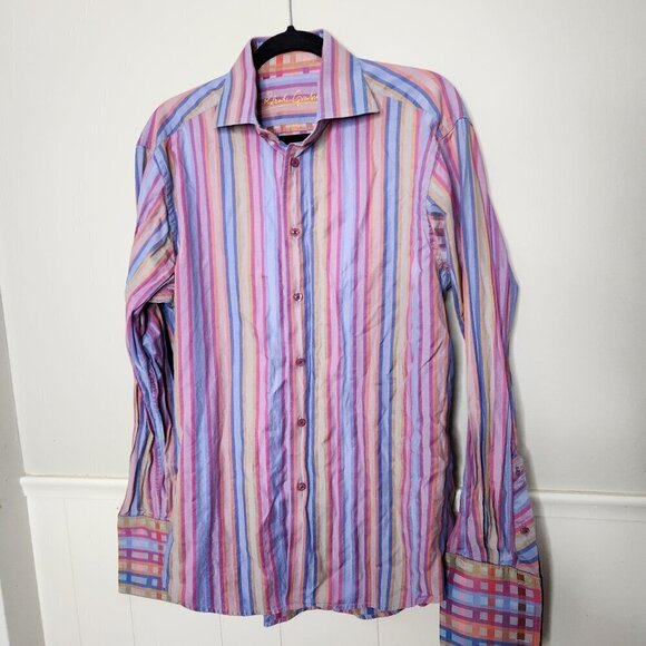 ROBERT GRAHAM Stripe Button Down Dress Shirt - Picture 1 of 6